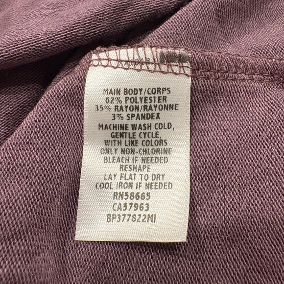 BP V-Neck Long Sleeve Top Mauve Purple Medium Lightweight Knit LL - Picture 4 of 4